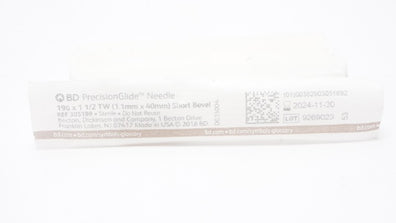 BD 305189 PrecisionGlide Ndle 19G x 1-1/2TW Short Bevel